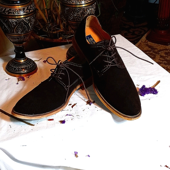Mens La Molina brown sued shoes main image 8